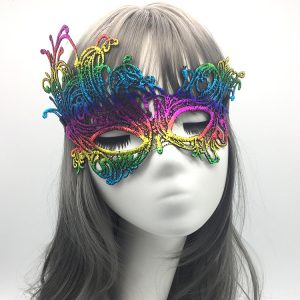 Rainbow Lace Adult Male Female Party Face Mask